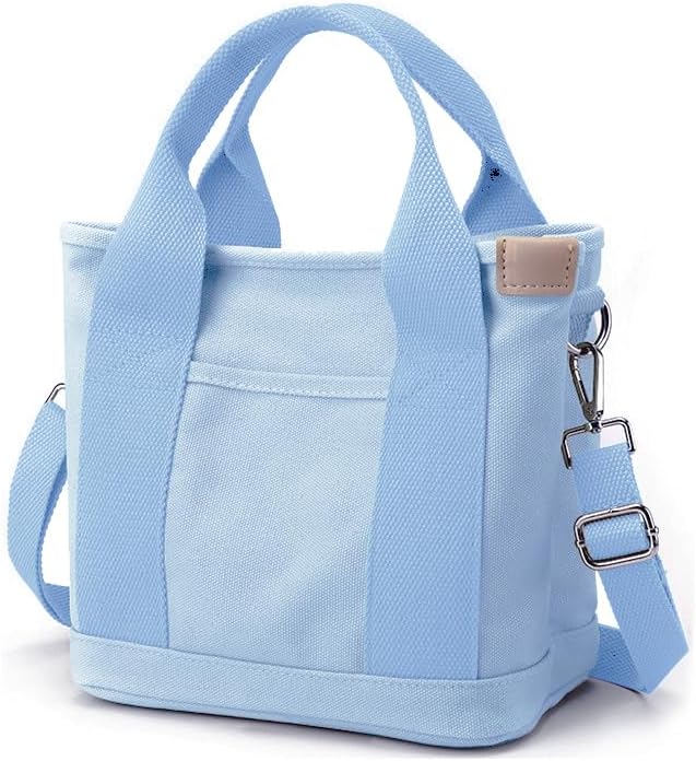 Women's Zipper Canvas Tote Bag