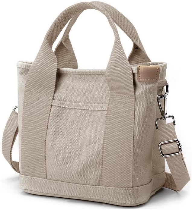 Women's Zipper Canvas Tote Bag