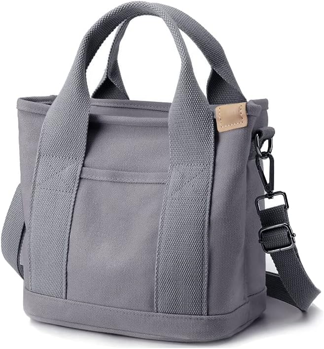 Women's Zipper Canvas Tote Bag