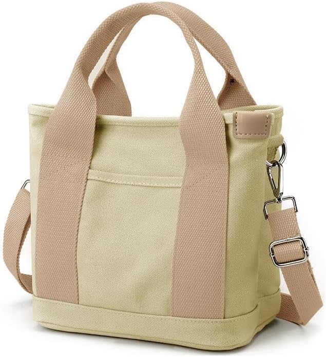 Women's Zipper Canvas Tote Bag