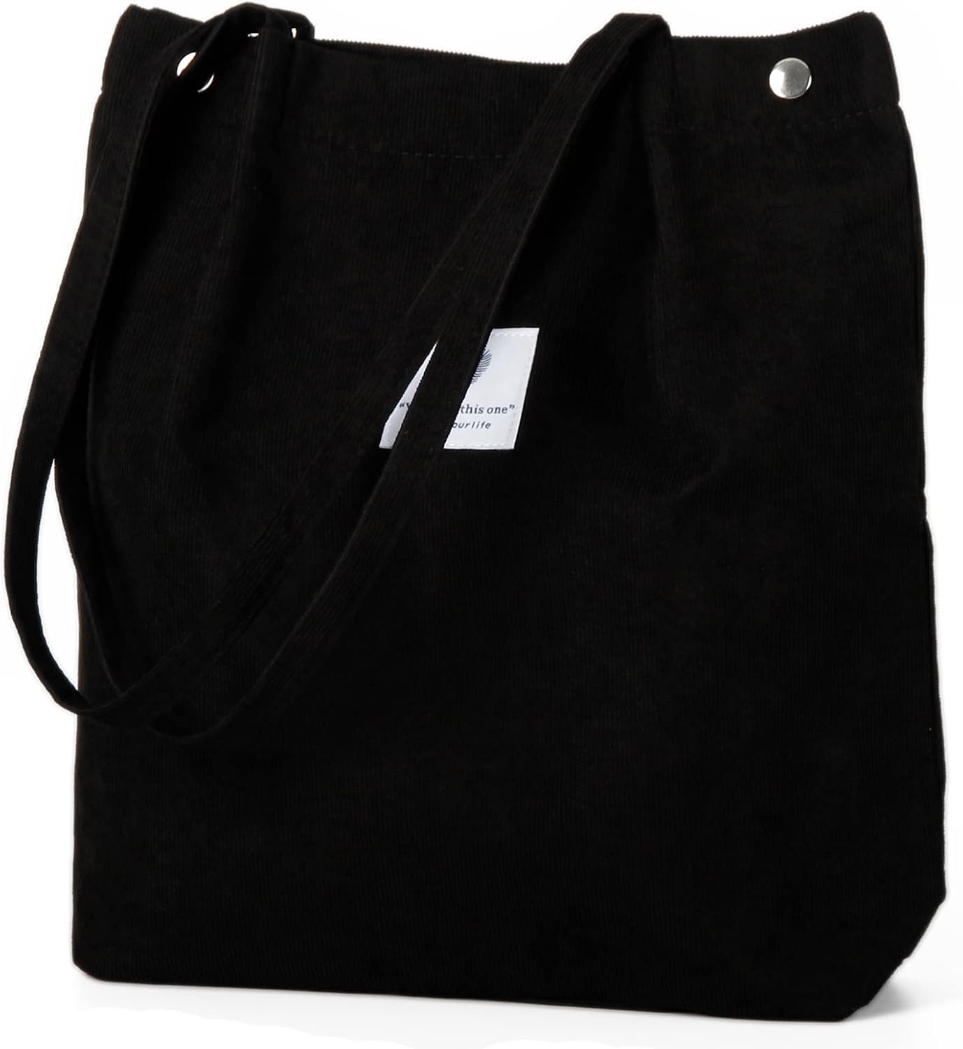 Women's Corduroy Tote Bag with Pocket