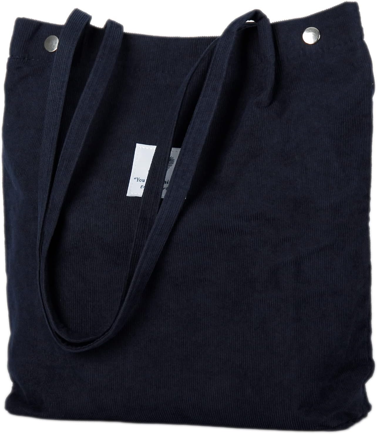 Women's Corduroy Tote Bag with Pocket