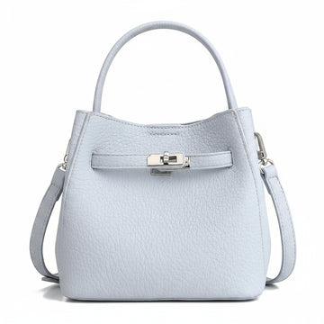 Women's Litchi Bucket Crossbody Bag