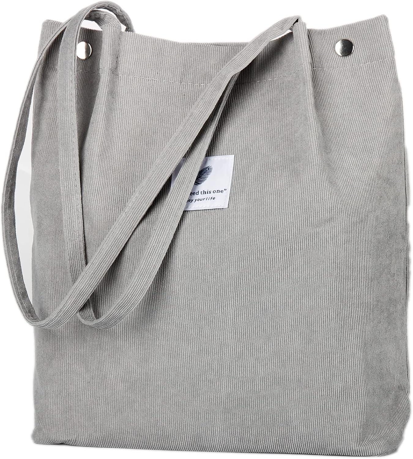 Women's Corduroy Tote Bag with Pocket