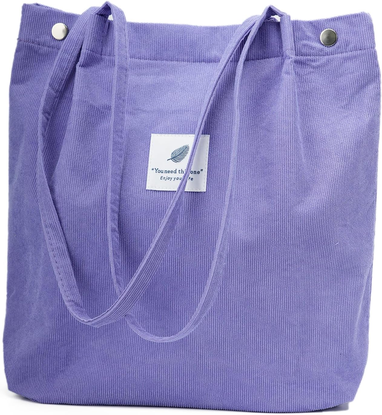 Women's Corduroy Tote Bag with Pocket