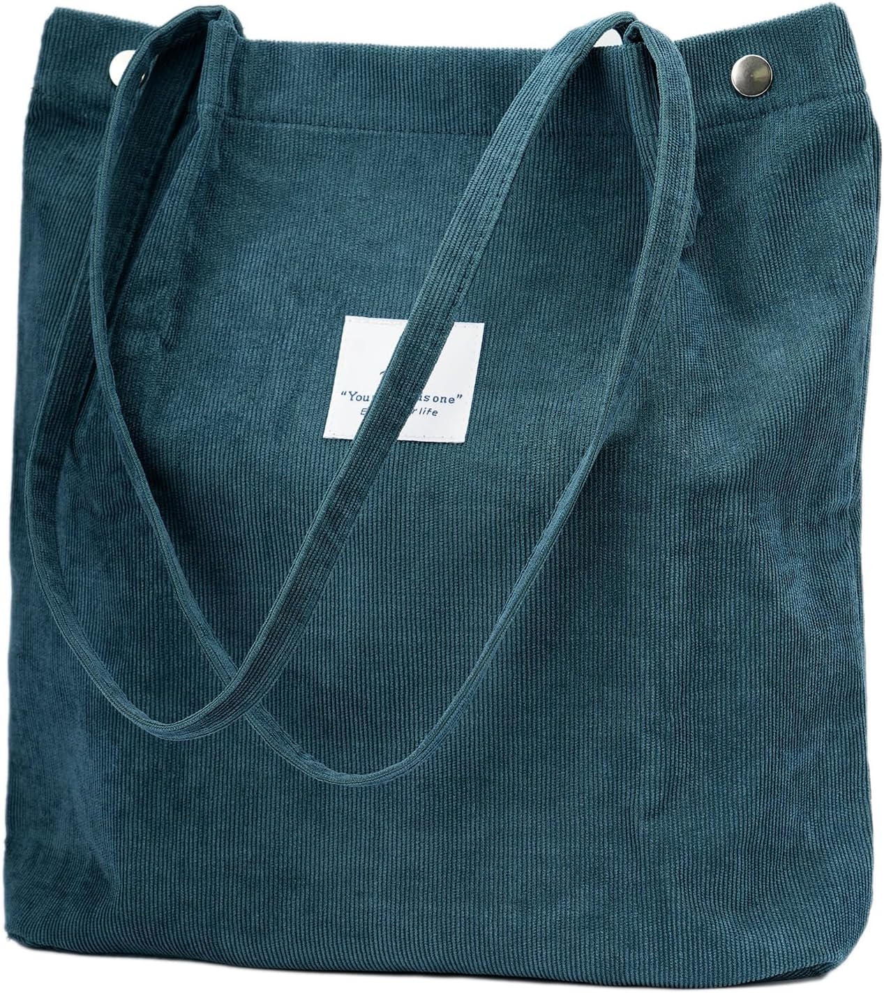 Women's Corduroy Tote Bag with Pocket