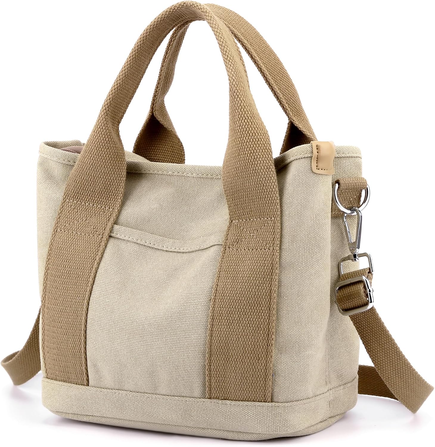 Women's Zipper Canvas Tote Bag