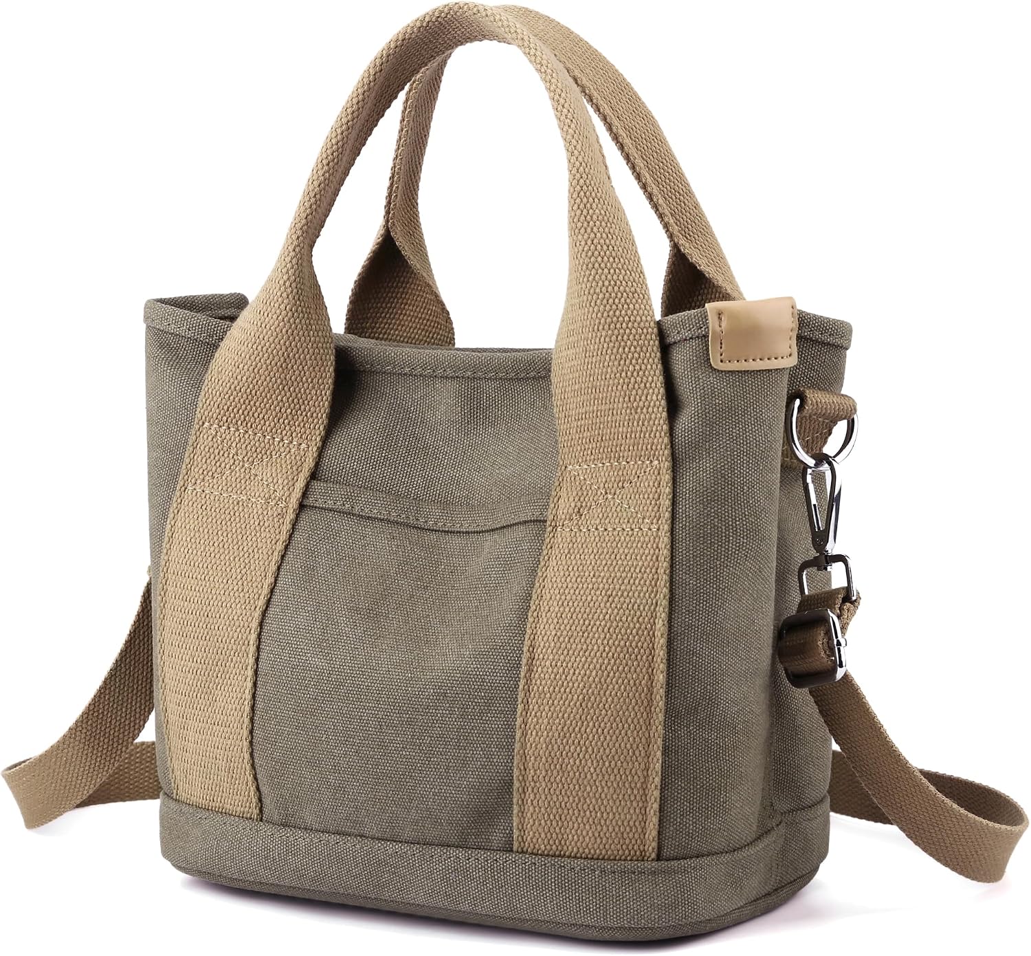 Women's Zipper Canvas Tote Bag