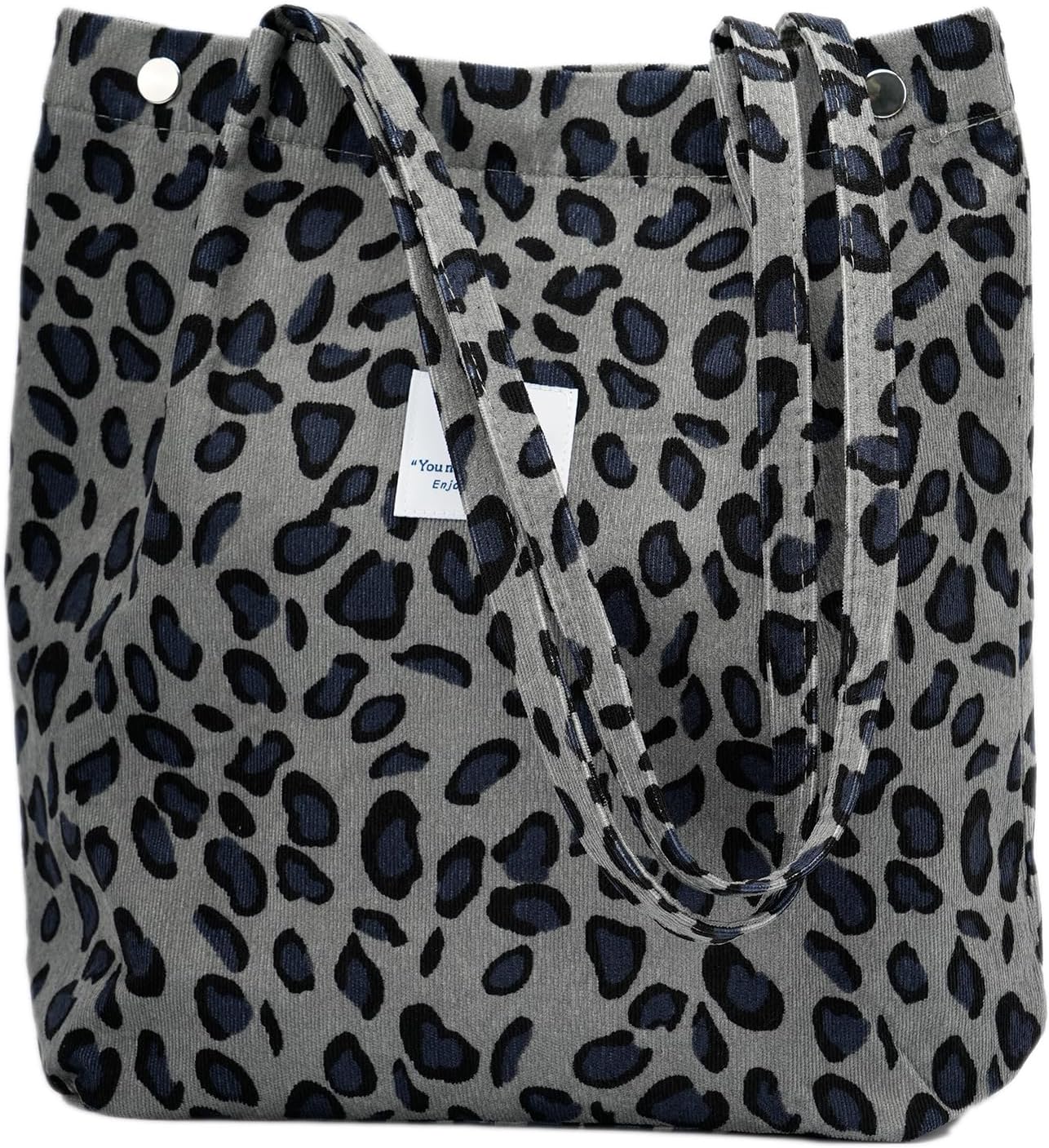 Women's Corduroy Tote Bag with Pocket